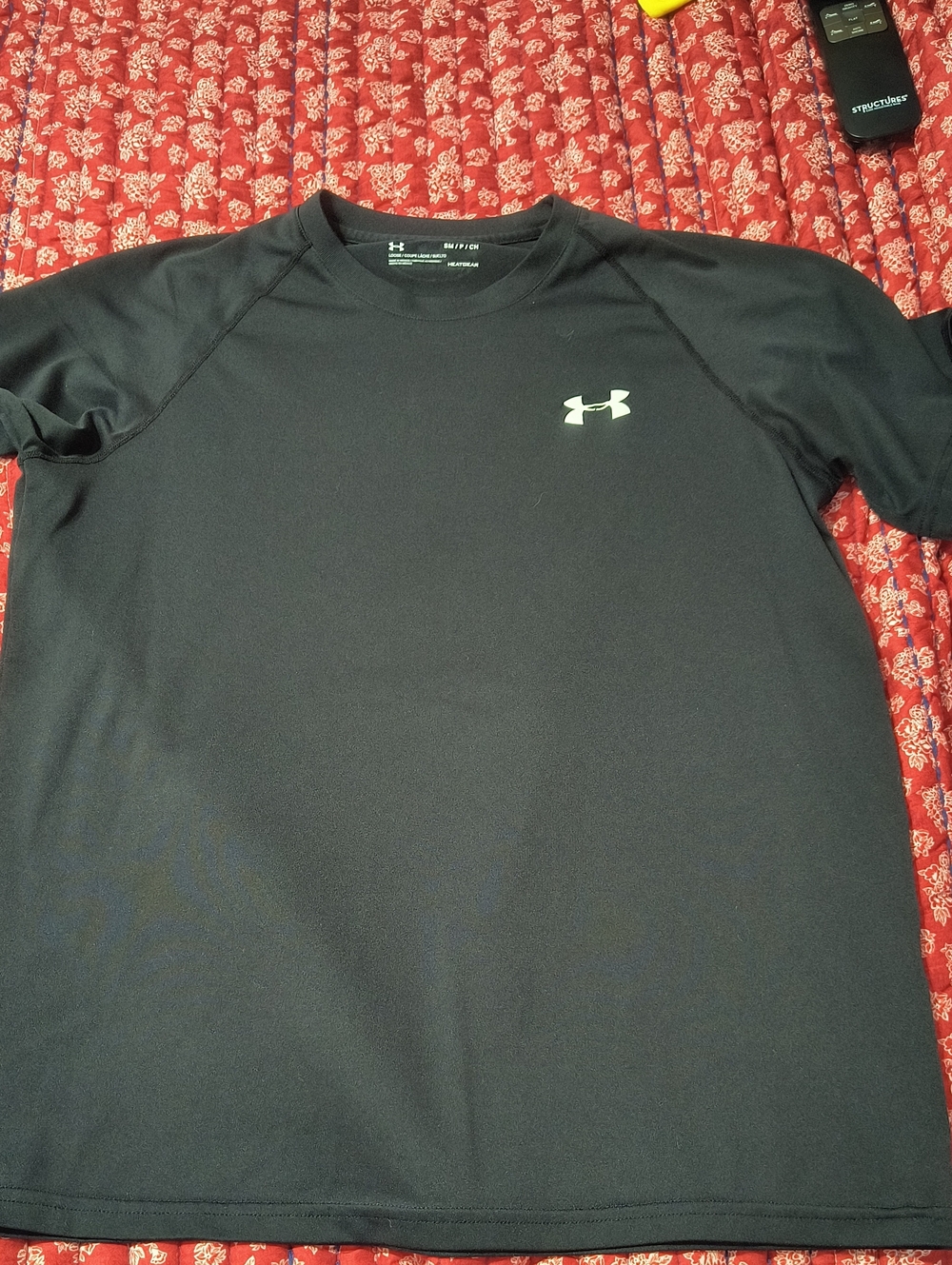 Under Armour Black Men's Short-Sleeve Training Tee with White Logo